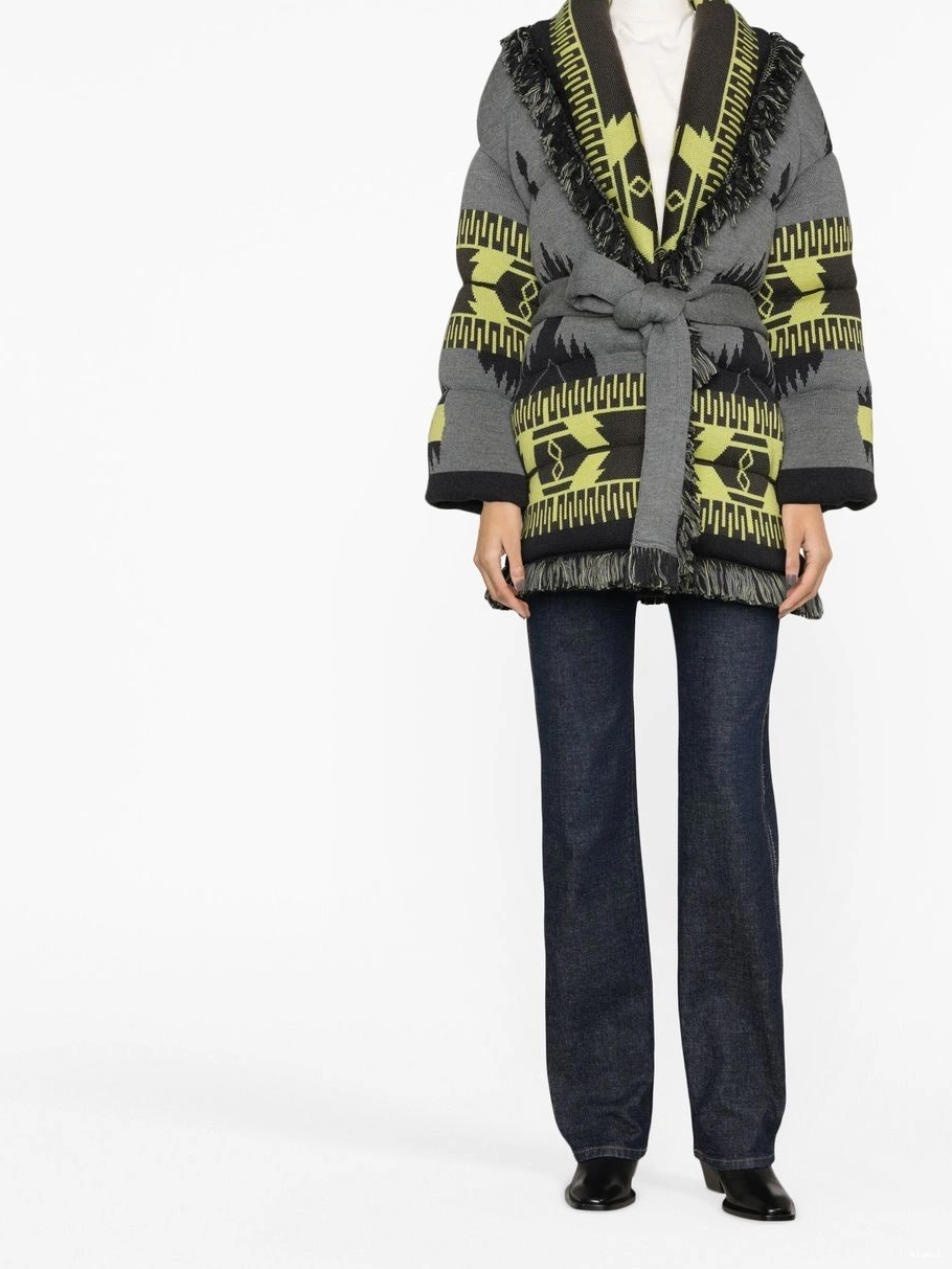 Cheap Alanui Icon jacket Women puffer belted jacquard 0812